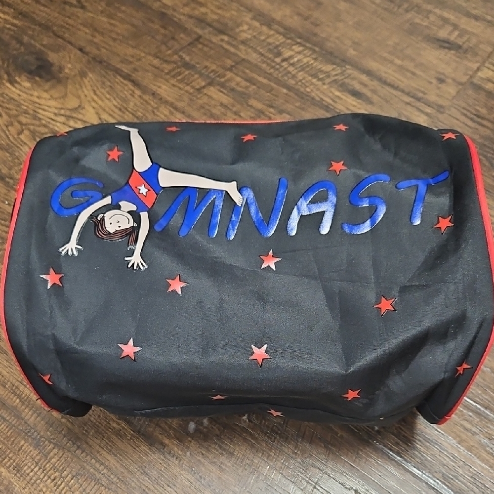 Black and Red Toiletry Bag with Durable Design